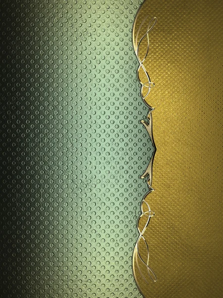 Textura verde grunge con borde dorado con ribete dorado. Plantilla de diseño Diseño para el sitio — Foto de Stock