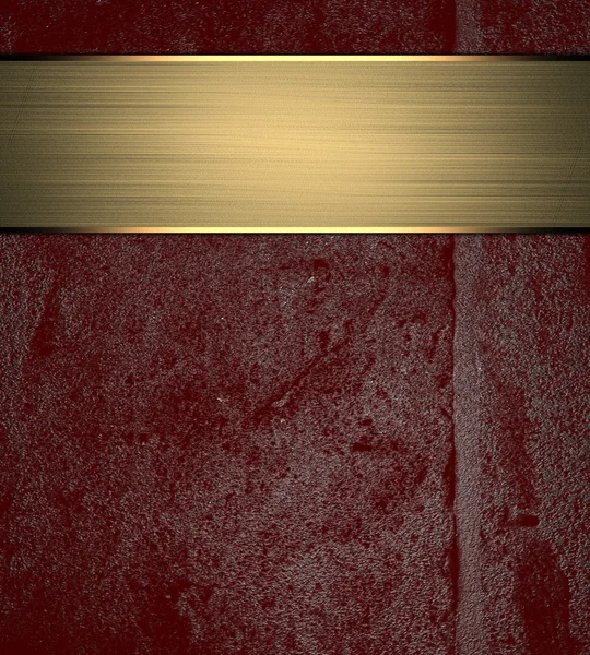 Red wall background with gold ribbon. Design template. Design site — Stock Photo, Image