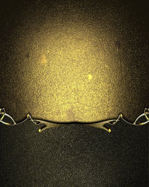 koyu altın arka plan ile altın siyah kenarlı trim. tasarım şablonu. Tasarım sitesi