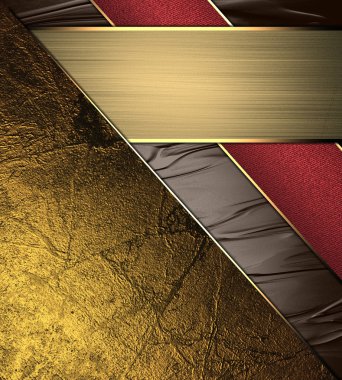 altın arka plan ile altın şerit. tasarım şablonu. Tasarım sitesi