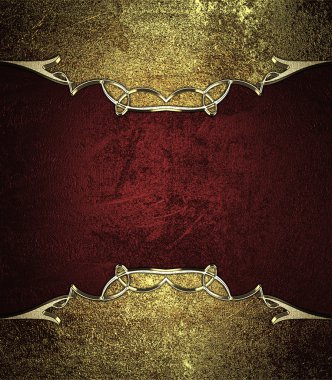 Kırmızı altın vintage kenarları ile arka plan. Tasarım şablonu. Tasarım sitesi