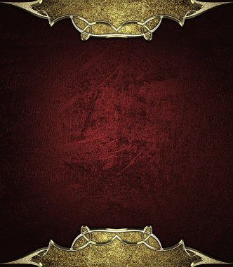 Kırmızı altın vintage kenarları ile arka plan. Tasarım şablonu. Tasarım sitesi