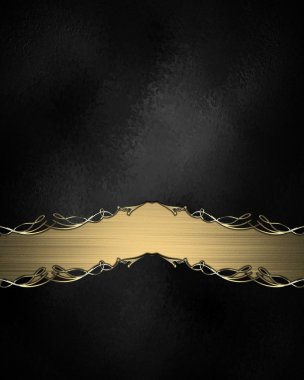 Siyah arka plan ile altın kesme. Tasarım şablonu. Tasarım sitesi