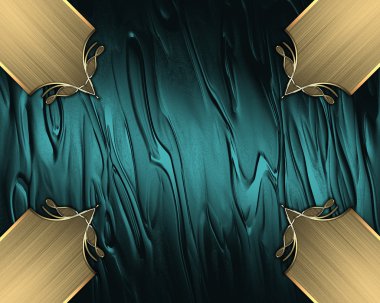 Mavi arka plan ile altın altın kakma. Tasarım şablonu. Tasarım sitesi