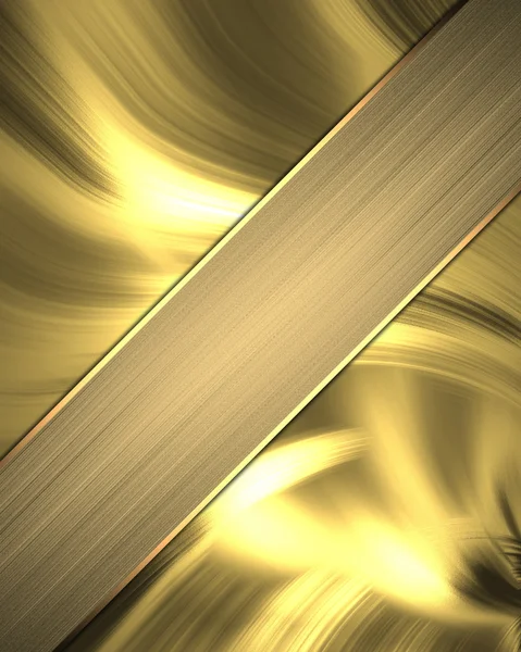 Abstract golden background with gold ribbon. Design template. Design site