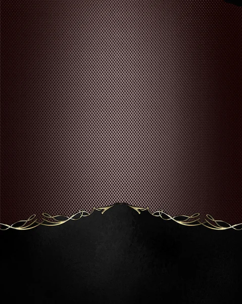 Абстрактный коричневый фон с черным дном с золотой отделкой. Дизайн шаблона. Дизайн сайта — стоковое фото