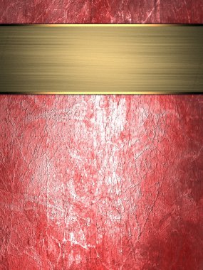 Grunge kırmızı duvar altın şerit ile. Tasarım şablonu tasarım sitesi