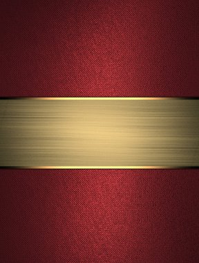 Altın plakalı kırmızı arka plan. Tasarım şablonu. Tasarım site