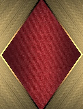 Altın çerçeve ile kırmızı bir arka plan. Tasarım şablonu. Tasarım site