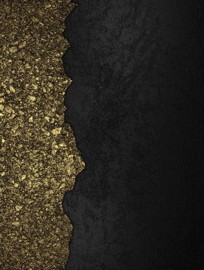 Siyah grunge arka plan ile altın yırtık kenar