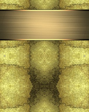 Altın tabela ile altın kaba grenli arka plan