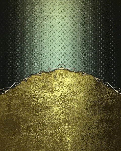 Alter grüner Hintergrund mit Goldausschnitt. Design-Vorlage .design-Seite — Stockfoto