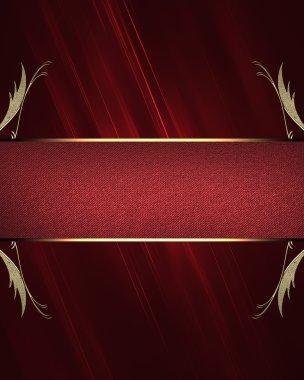 Kırmızı arka plan desenleri kenarlarda ile kırmızı bir plaka. Tasarım şablonu