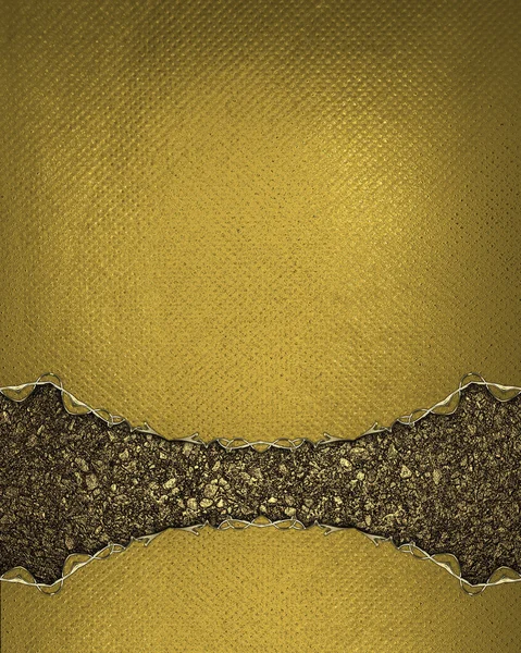 Grunge yellow background with cutout with golden sand.  Design template. Design site — Stock Photo, Image