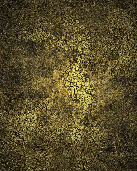 Grunge texture fissurée dorée foncée — Photo