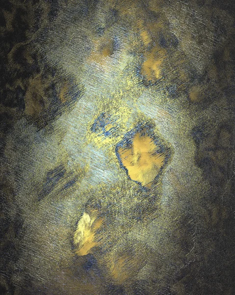 Abstraktní modrá textura s golden škrábance — Stock fotografie