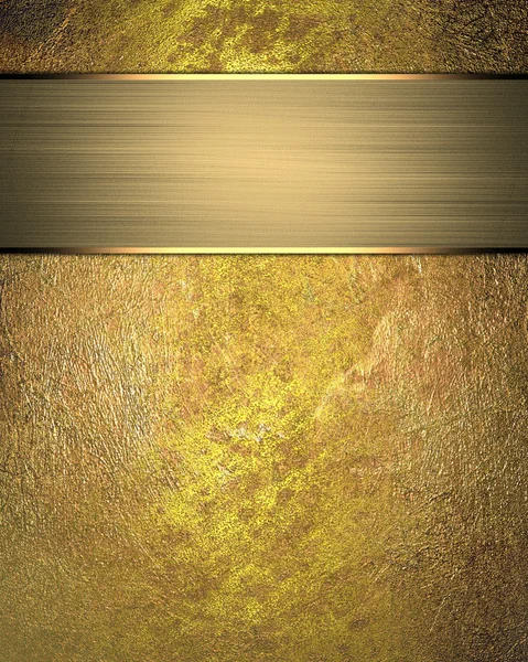 Grunge gouden textuur met gouden echtscheiding met gouden lint. Ontwerpsjabloon — Stockfoto