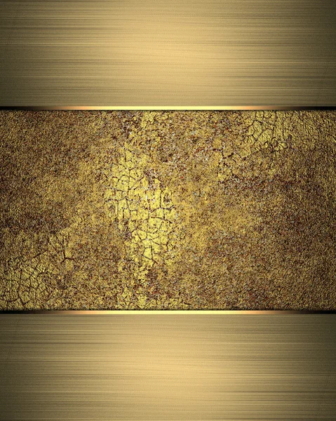 Grunge texture in oro con divorzio in oro con bordi in oro. Modello di progettazione — Foto Stock