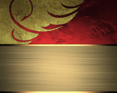 Arka plan tasarımı ile altın şerit için