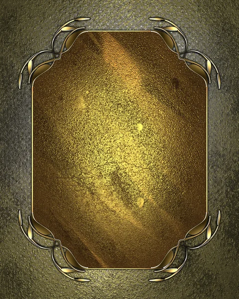 Абстракт с золотой тарелкой с украшением — стоковое фото
