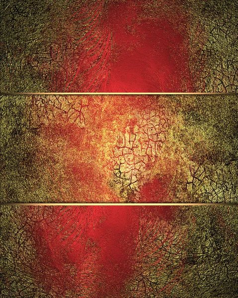 Grunge červené pozadí s ošuntělý zlata. Šablona návrhu. Design pro web — Stock fotografie