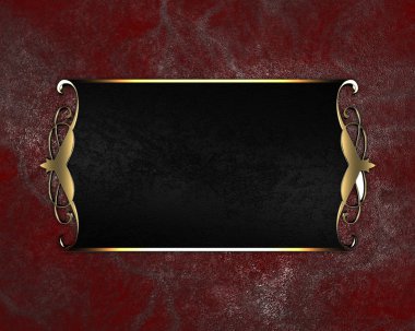 Grunge kırmızı doku arka plan siyah tabela ile