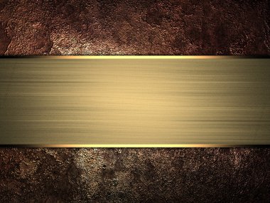 Paslı metal doku ile altın şerit