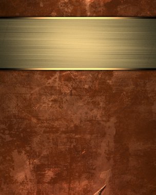 Altın şerit ile metal aşınmış doku