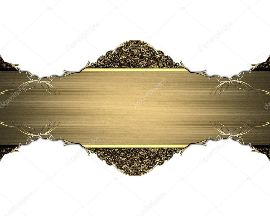 Template design gold ribbon. Template Design. Stock Photo by ©SWEviL