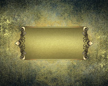 Soyut altın doku altın tabela ile 