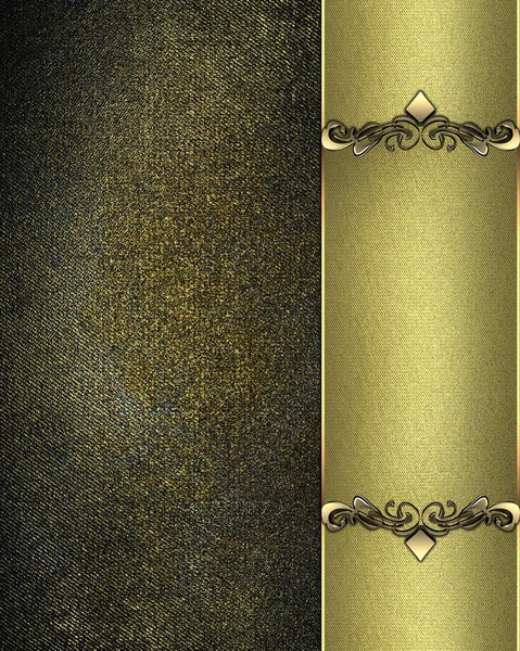 Abstrakte Grunge Gold Textur mit goldenem Namensschild — Stockfoto