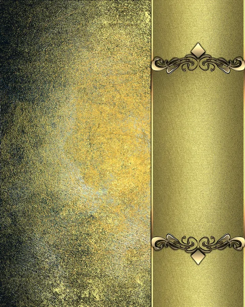 Textura de oro grunge abstracta con placa de oro —  Fotos de Stock