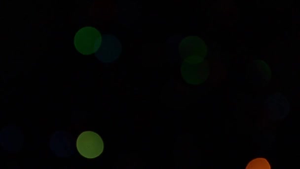 Sparkling red light dots Christmas decorative. Red glittering lights defocused — Stock Video