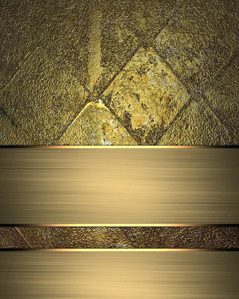 Грандиозная золотая пластина с золотой лентой — стоковое фото