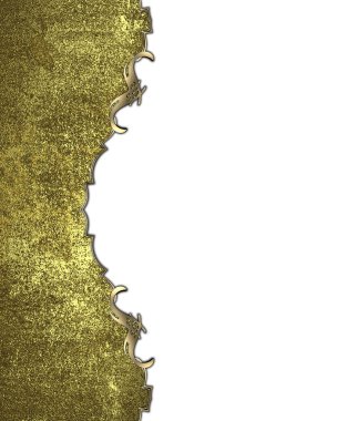 Beyaz arka plan ile bir altın kenar. Tasarım şablonu