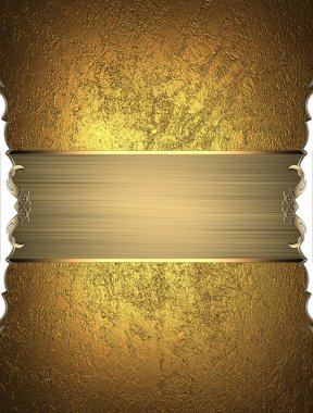 Altın doku kenarları ve altın şerit ve altın şerit desenleri ile. Tasarım şablonu. Tasarım site