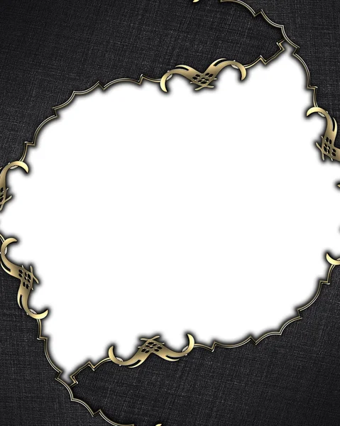 Template for design. Template of black texture with gold trim. Pattern for backgrounds — Stock Photo, Image