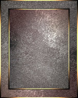 Grunge-plaka altın kenarlıklı kat. Tasarım şablonu