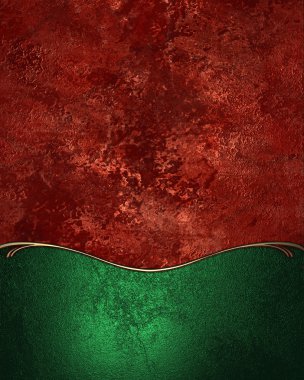 Yeşil plaka ile kırmızı arka plan. Tasarım şablonu