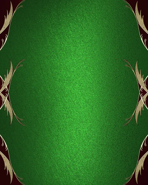 Fondo verde abstracto con patrón dorado. Plantilla de diseño Sitio de diseño —  Fotos de Stock