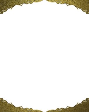 Altın Çerçeve beyaz arka plan üzerinde izole. Tasarım şablonu. Tasarım sitesi