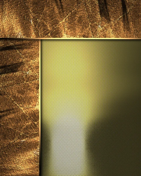 Fundo de ouro abstrato com placa lateral grunge. Modelo para design. Modelo para o site — Fotografia de Stock