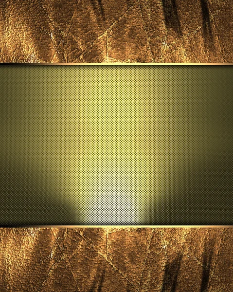 Grunge metal frame with golden mean. Template for design. Template for the site — Stock Photo, Image