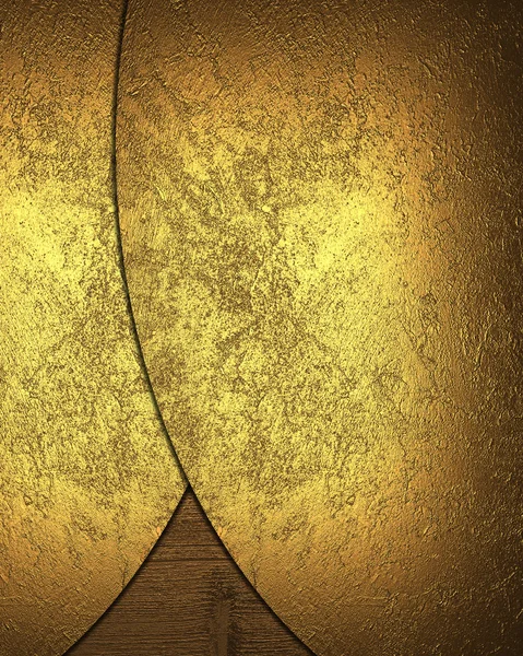 Grunge sfondo oro con texture in legno. Modello di design. Progettazione per sito — Foto Stock