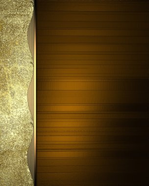 Grunge kahverengi altın kenar ile arka plan. Tasarım şablonu. Tasarım site