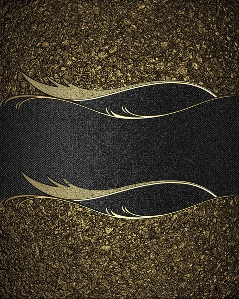 A textura da areia dourada com um sinal preto para o texto. Modelo de design. Projeto para o site — Fotografia de Stock