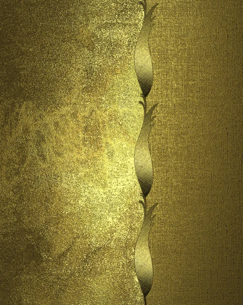 Grunge fondo de oro con adorno de oro. Plantilla de diseño Diseño para el sitio — Foto de Stock