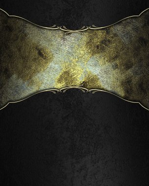 Siyah kadife arka plan ile metal tabela. Metin için şablon tasarım. Şablon site için