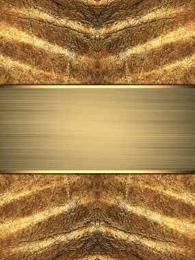 Altın şerit ile metal arka plan. Tasarım şablonu. Tasarım site