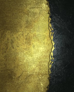 Soyut altın doku mavi kenar ve altın deseni ile. Tasarım şablonu.